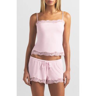 SKIMS Lace Trim Pajamas in Bloom at Nordstrom, Size X-Large