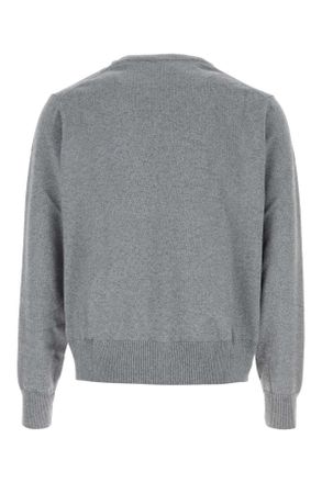 Vivienne Westwood Mens Round Sweater Gray Cotton Cashmere