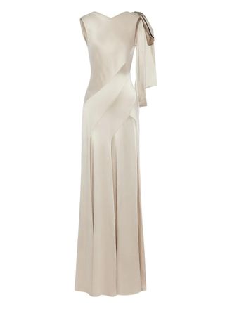 Maison Margiela bow-detail gown - Neutrals