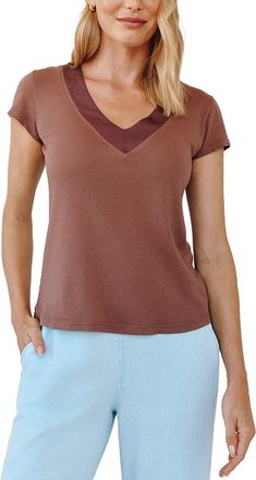 Bella Dahl Mixed V-Neck T-Shirt