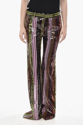 Dsquared2 Pantaloni DISCO QUEEN Flare in Paillettes Dsquared2