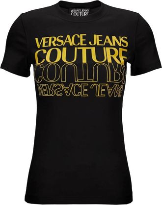 Versace Jeans Couture Stijlvolle T-shirts en Polos - Dames - T-shirts - Zwart - 2XS - Tops