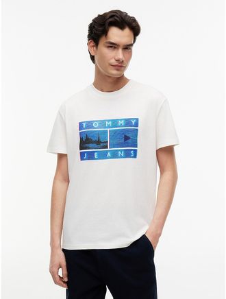 Tommy Hilfiger Mens Tommy Jeans Photo Graphic T-Shirt - White - XXL