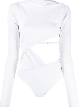 Jacquemus Carozzu stretch-fit bodysuit - women - Polyamide/Spandex/Elastane - 40 - White