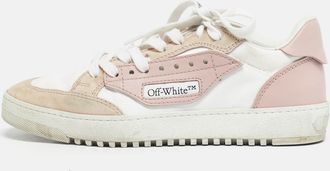 Off-white Multicolor Leather And Suede Off Court Lace Up Sneakers