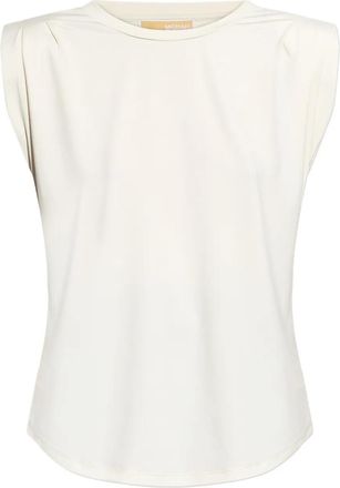 Michael Michael Kors crew neck sleeveless top - women - Polyester/Elastane - S - Neutrals