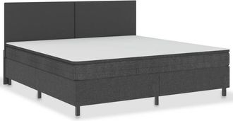 vidaXL Vidaxl - Estructura De Cama Box Spring Sin Colch&oacute;n Tela Gris 200x200 Cm