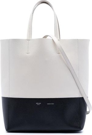 Celine Pre-owned Celine Small Bicolor Grained Calfskin Vertical Cabas Tote Ladies W-GM-2198