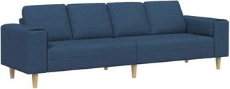 vidaXL Sofa Set Blue Fabric vidaXL