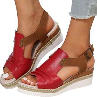 Generic Leather Sandals For Women Overpronation Insoles Two Tone Shoes Women Beach Shoes Mens Size 9 White Arch Support Flip Flops Ladies Wide Fit Wedge Recov