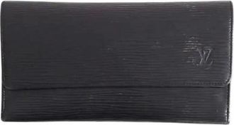 Louis Vuitton Pre-owned Wallets, female, Black, Size: ONE SIZE Pre-owned Portefeuille Epi Leather Wallet