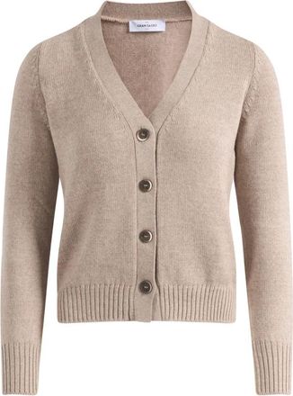 Gran Sasso Volledige knoopkaartigan - Dames - Vesten - Beige - XS - Wol - Truien & Vesten
