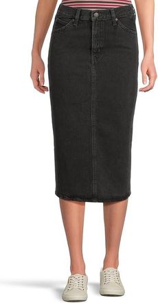 Levi's HR Back Slit Skirt Womens Skirt Open Mind : 28, Cotton/Denim