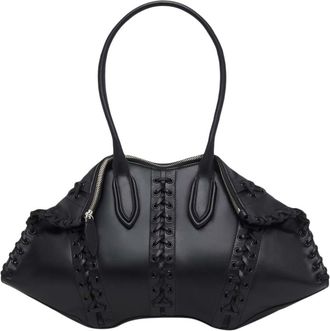 Alexander McQueen Black Manta Large Shoulder Bag