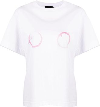 Puppets & Puppets graphic-print cotton T-shirt - women - Cotton - M - White