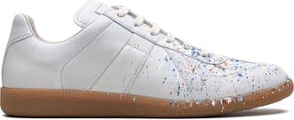 Maison Margiela Replica Light Grey Splatter sneakers - men - Leather/Leather/Rubber - 47 - White