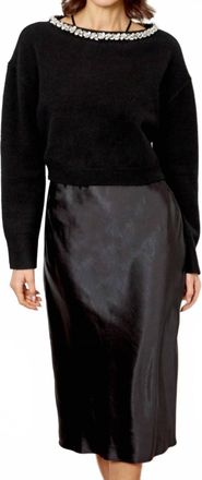 dh New York Bell Sweater Midi Dress In Black