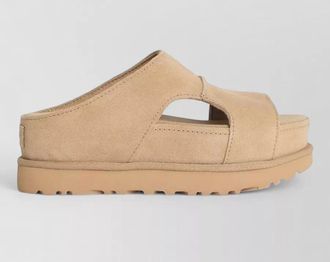 UGG suede cutout platform sandals