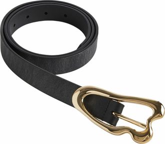 Cynthia Rowley Signature Thin Buckle Belt in Black at Nordstrom