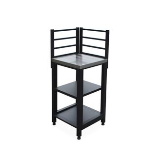 Sweeek M&oacute;dulo cocina exterior de acero 2 estantes, 48 5cm, negro