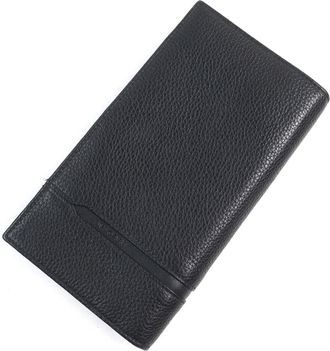 Bulgari Black Leather Long Wallet (Bi-Fold) (Pre-Owned)