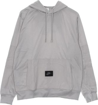 Nike Dri-FIT Fleece Hoodie met Lange Mouwen - Heren - Sportshirts - Grijs - XS - Polyester - Fitness