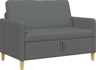 vidaXL Sof&aacute; Con Almacenamiento Gris Oscuro 122 X 78 X 87 Cm Poli&eacute;ster Vidaxl