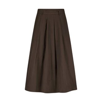 Summum Skirt Taft Light - Dames - Rokken - Bruin - Maat: L Taf
