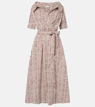 Altuzarra Abito Lydia in misto cotone con stampa