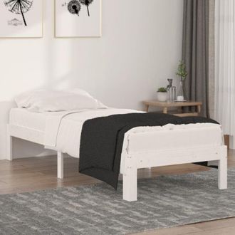vidaXL Bed Frame without Mattress White 75x190cm Small Single Vidaxl