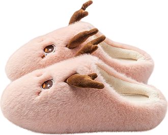 Generic Slippers Women Cozy Winter Unisex Footwear Shoes With Sole For Indoor Comfort And Warmth Soft Fleece Non Slip Grip Design Perfect For Home Cozy House 