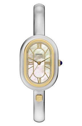 Fossil Sloan Bracelet Watch, 24mm x 36mm in Two Tone/White at Nordstrom