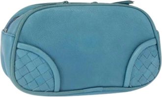 Bottega Veneta Pre-owned Mini Bags, female, Blue, Size: ONE SIZE Pre-owned Vintage Pouch