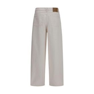 Ami Mens White Cotton Jeans Denim Clothing