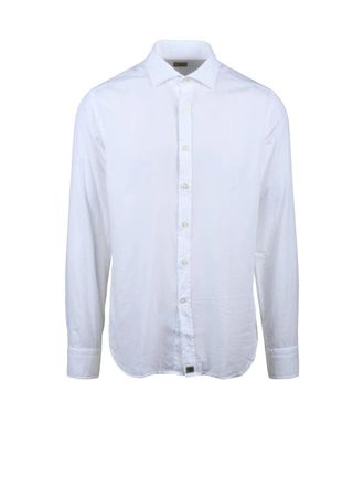 Sonrisa White Classic Long-Sleeve Shirt With Button-Down Front