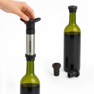 KASANOVA Set pompa salvavino con 2 tappi
