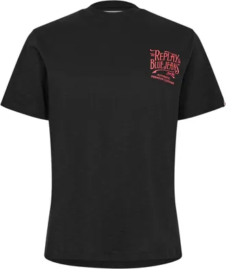 Replay Heren Back Jeans Logo T-Shirt (Zwart)