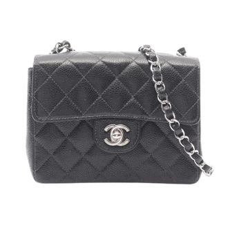 Chanel Pre-owned Mini Matelasse Grained Calf Shoulder Bag - Dames - Pre-owned - Zwart - Maat: ONE Size Leer