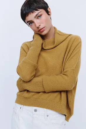 Pilcro 100% Cashmere Turtleneck Sweater
