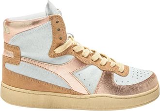 Diadora MI Basket Low Metal Pigskin Used - Dames - Sneakers - Beige - 37 EU - Katoen - Schoenen