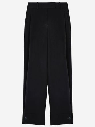 Giorgio Armani Pantalones de cady de seda con pinzas de Giorgio Armani