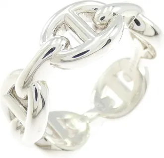 Herm&egrave;s Silver 925 Band Ring (Pre-Owned)