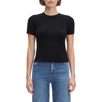 Favorite Daughter The Penny Crewneck T-Shirt in Black at Nordstrom, Size Medium