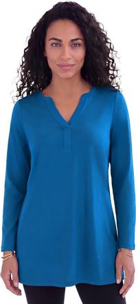 Roaman's Ultimate Y Neck Tunic in Vivid Blue at Nordstrom, Size 2X
