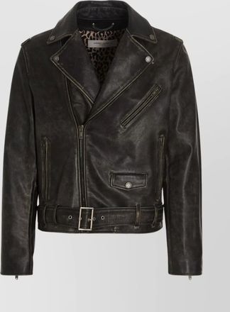 Golden Goose nail belted epaulettes zip flap