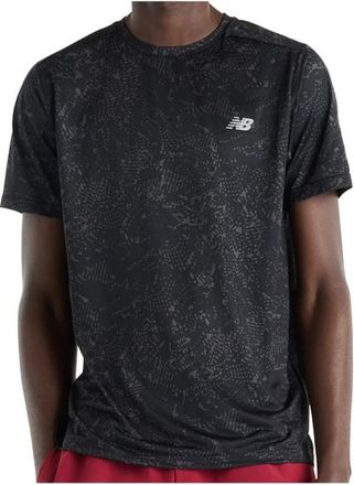New Balance Sport Essential Printed T-Shirt Laufshirt f&uuml;r Herren | schwarz