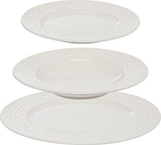 Atmosphera Paloma Vajilla 12 Pieza(s) Blanco D27.2xh2.2cm - Atmosphera Cr&eacute;ateur DInt&eacute;rieur