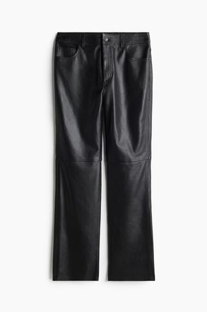 H&M Kn&ouml;chellange Lederhose - Schwarz