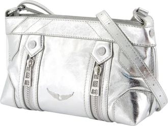 Zadig&Voltaire Hobo Bags - Sunny Mood Crossbody - Leather - Silver - für Damen
