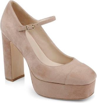L'agence Lilles Platform Pump in Cappuccino Suede at Nordstrom, Size 9
